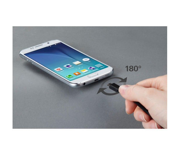 HAMA USB - microUSB dwustronny 1.4m czarny - 1387531 - zdjęcie 4